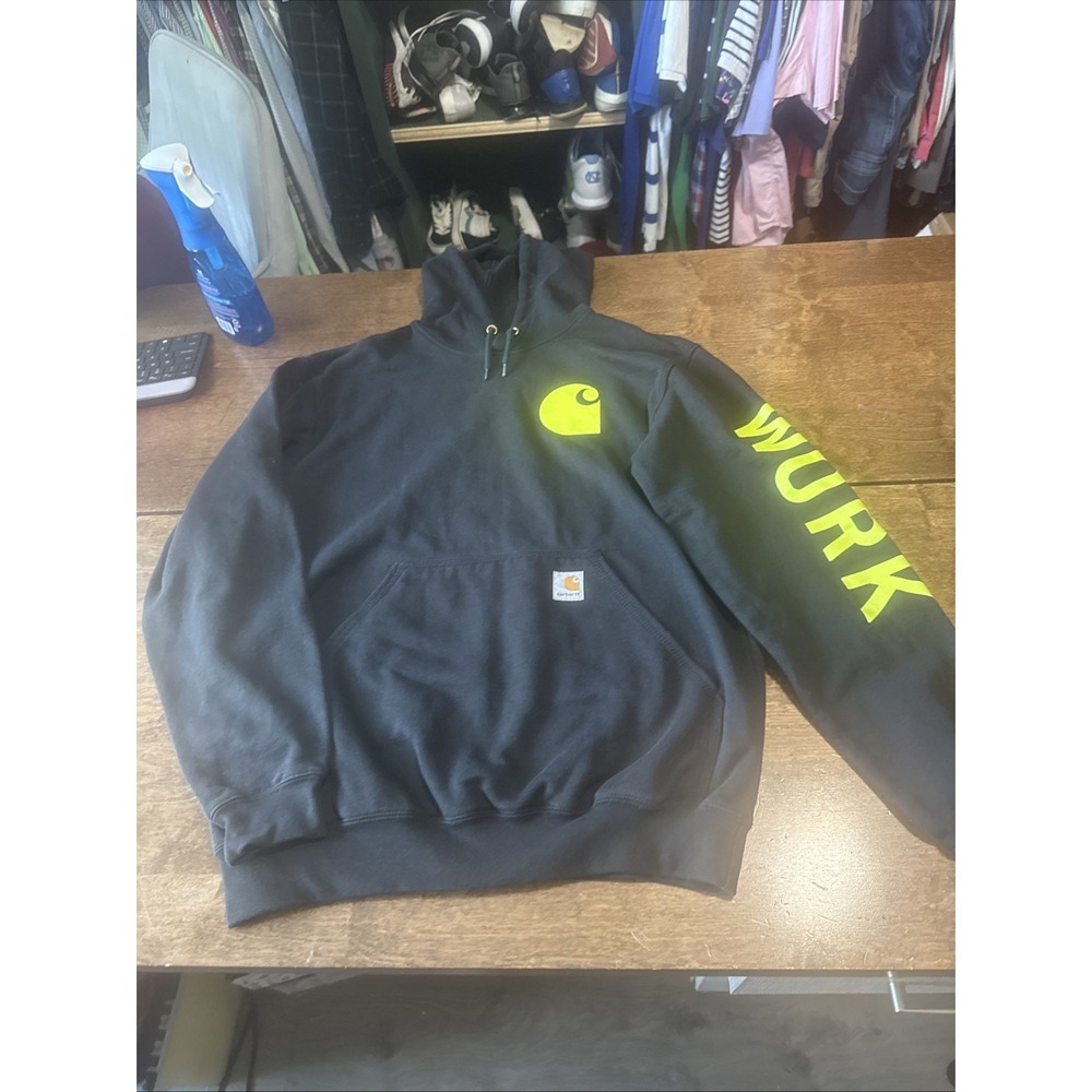 Black Carhartt hoodie sweatshirt in size Small loose fit
